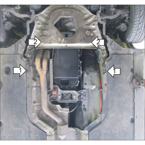 Защита КПП MOTODOR для BMW 5 2007-2010 e60, Сталь 2 мм - Арт. 223