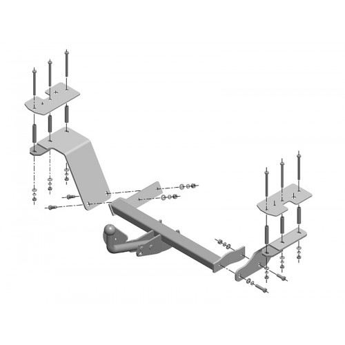 Фаркоп Avtos на CHEVROLET Rezzo 2004-2008 Арт.DW 05