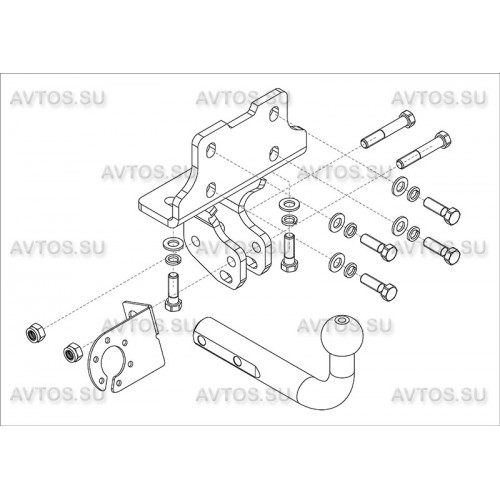 Фаркоп Avtos на LEXUS GX 2010-2014 Арт.TY 42