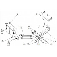Фаркоп BOSAL (ORIS) на ACURA MDX 2013-  Арт. 4380-F